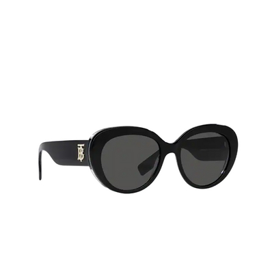 Gafas de sol Burberry ROSE 397787 black / print tb / crystal - Vista tres cuartos