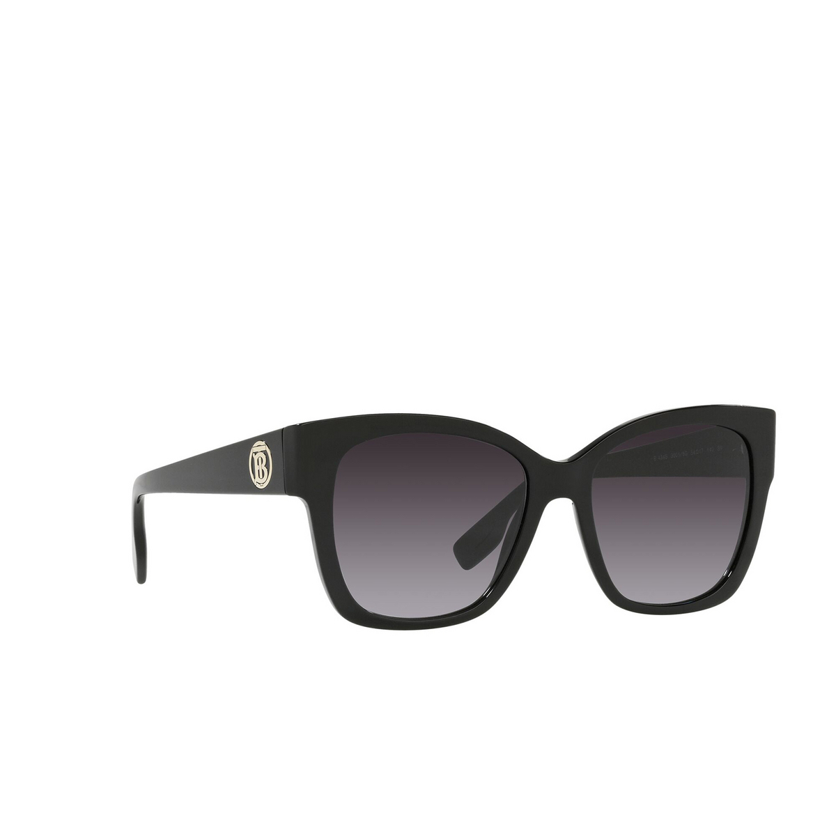 Burberry RUTH Sunglasses 30018G Black - three-quarters view