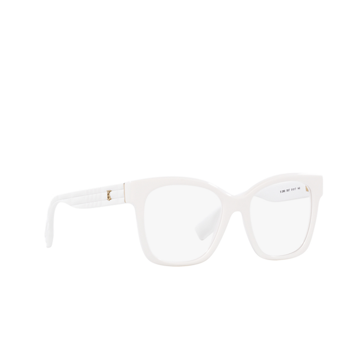 Burberry SYLVIE Eyeglasses 3007 White - three-quarters view