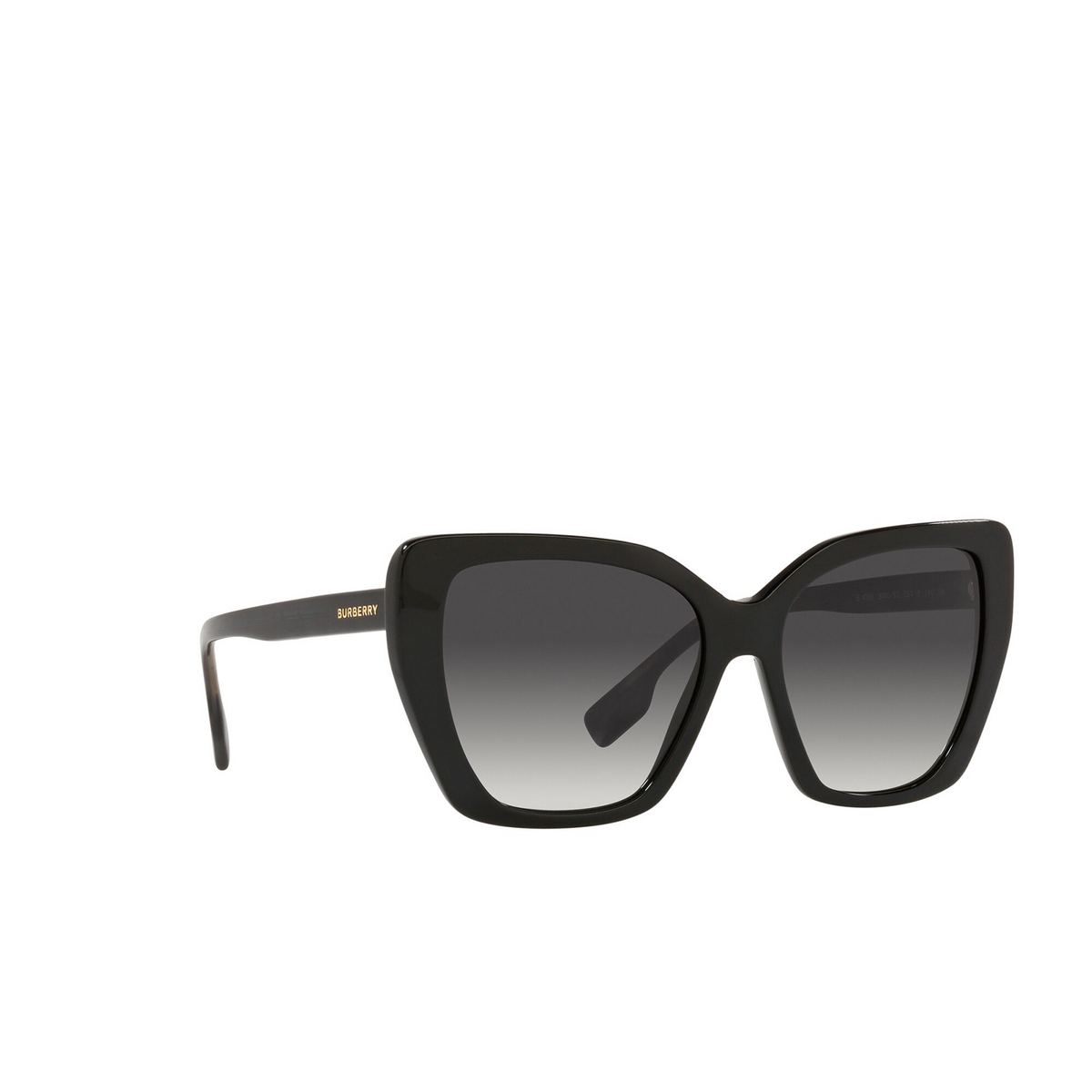 Burberry TASMIN Sunglasses 39808G Black - three-quarters view