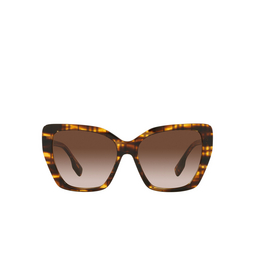 Burberry® Cat-eye Sunglasses: Tasmin BE4366 color Top Check / Striped Brown 398113.