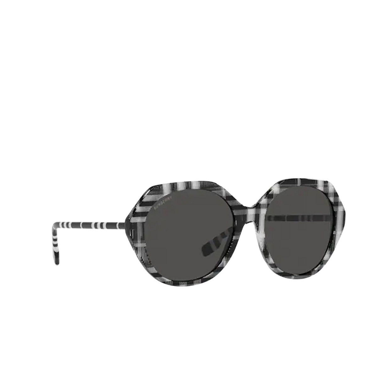 Burberry VANESSA Sunglasses 400487 Check White / Black - three-quarters view