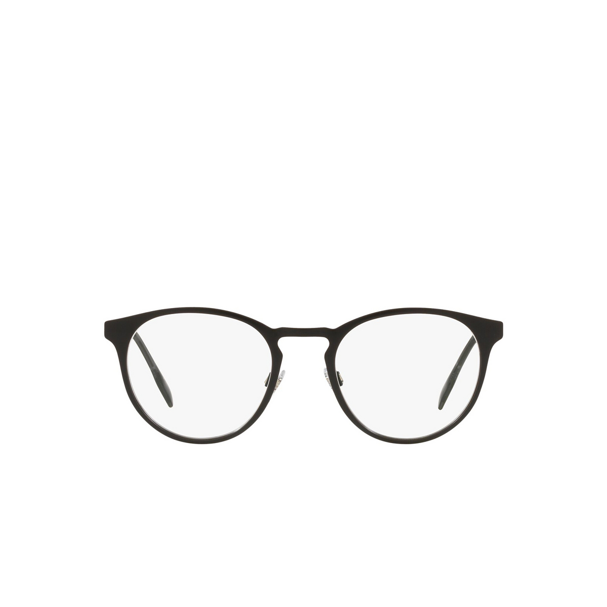 Burberry® Round Eyeglasses: York BE1360 color Matte Black 1001 - front view.