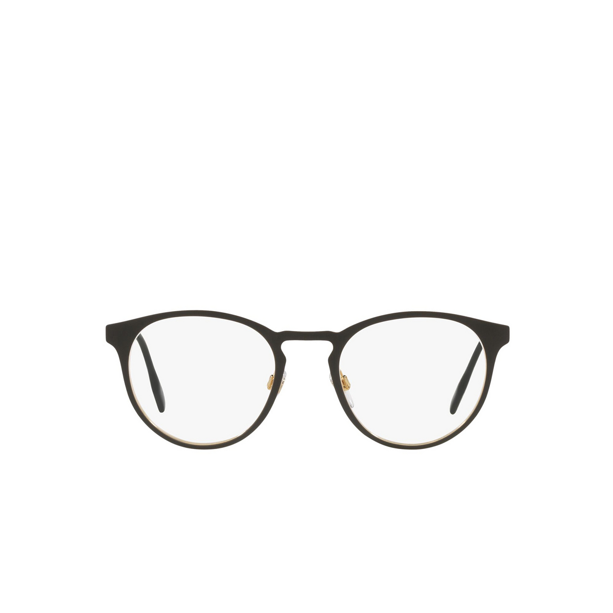 Burberry® Round Eyeglasses: York BE1360 color Black 1017 - front view.