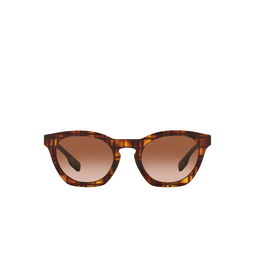 Burberry® Irregular Sunglasses: Yvette BE4367 color Top Check / Striped Brown 398113.