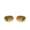 Gafas de sol Cartier CT0020RS 001 gold - Miniatura del producto 1/5