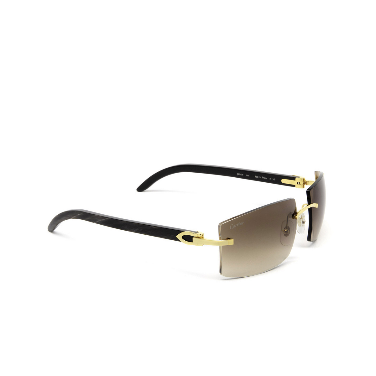 Cartier CT0021RS Sunglasses 001 Gold - three-quarters view