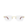 Cartier CT0052O Eyeglasses 006 gold & red - product thumbnail 1/4