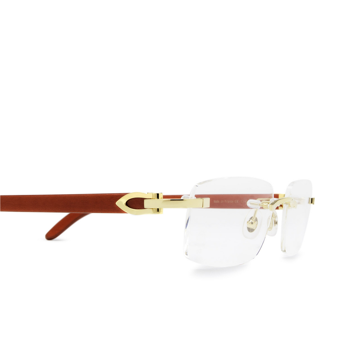 Cartier CT0052O Eyeglasses 006 Gold & Red - product thumbnail 3/4
