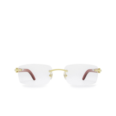 Gafas graduadas Cartier CT0052O 006 gold & red - Vista delantera