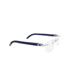 Gafas graduadas Cartier CT0052O 007 platinum & blue - Miniatura del producto 2/4