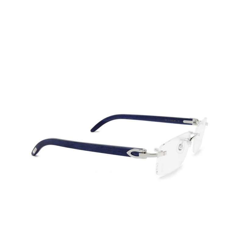 Cartier CT0052O Eyeglasses 007 platinum & blue - 2/4