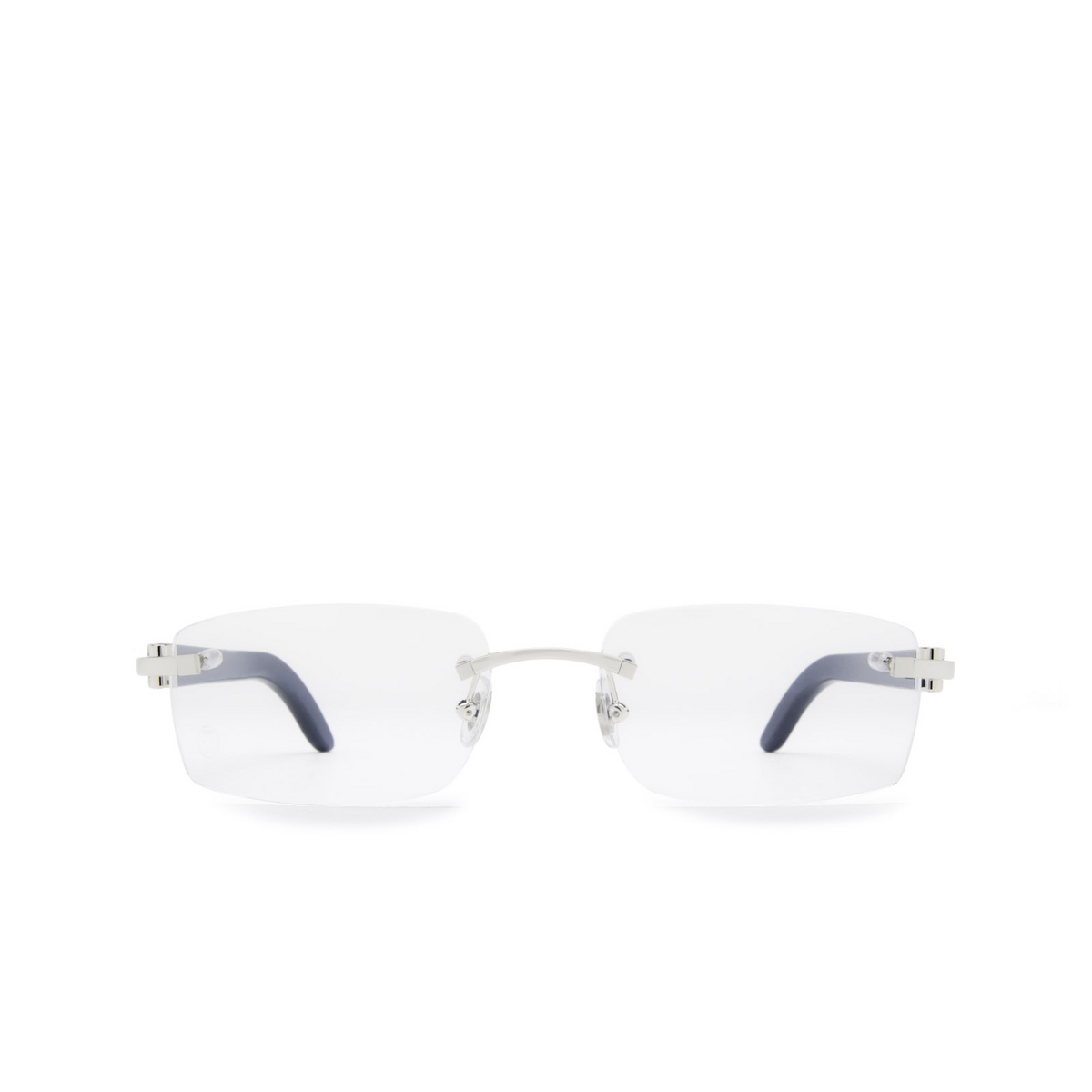 Cartier CT0052O Eyeglasses 007 Platinum & Blue - front view