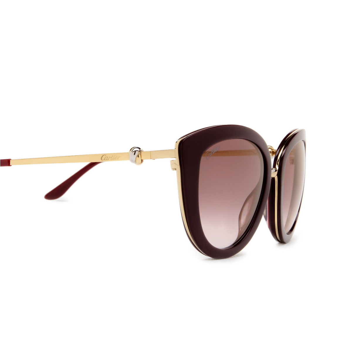 Cartier CT0247S Sunglasses 003 Burgundy - 3/5