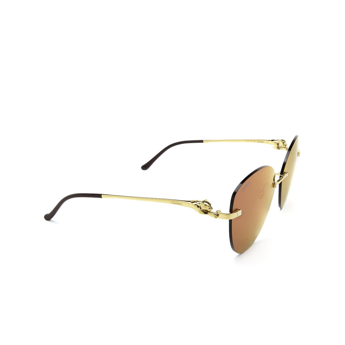 Cartier CT0269S Sunglasses 003 Gold - three-quarters view