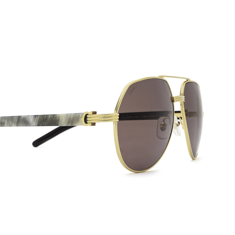 Cartier CT0272S Sunglasses 003 gold & white - 3/4
