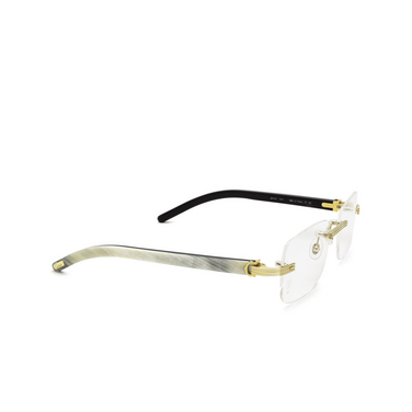 Cartier CT0286O Eyeglasses 003 gold & white - three-quarters view