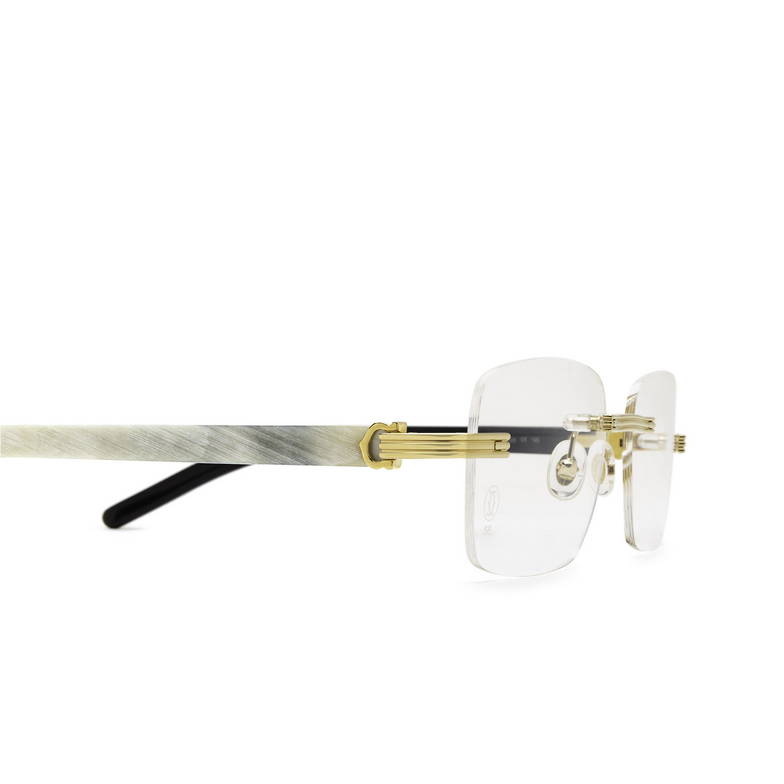 Cartier CT0286O Eyeglasses 003 gold & white - 3/5