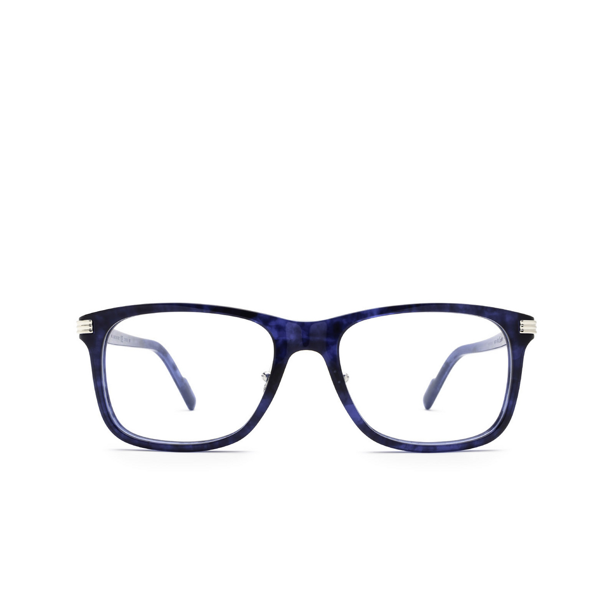Cartier® Rectangle Eyeglasses: CT0313O color 007 Blue - front view