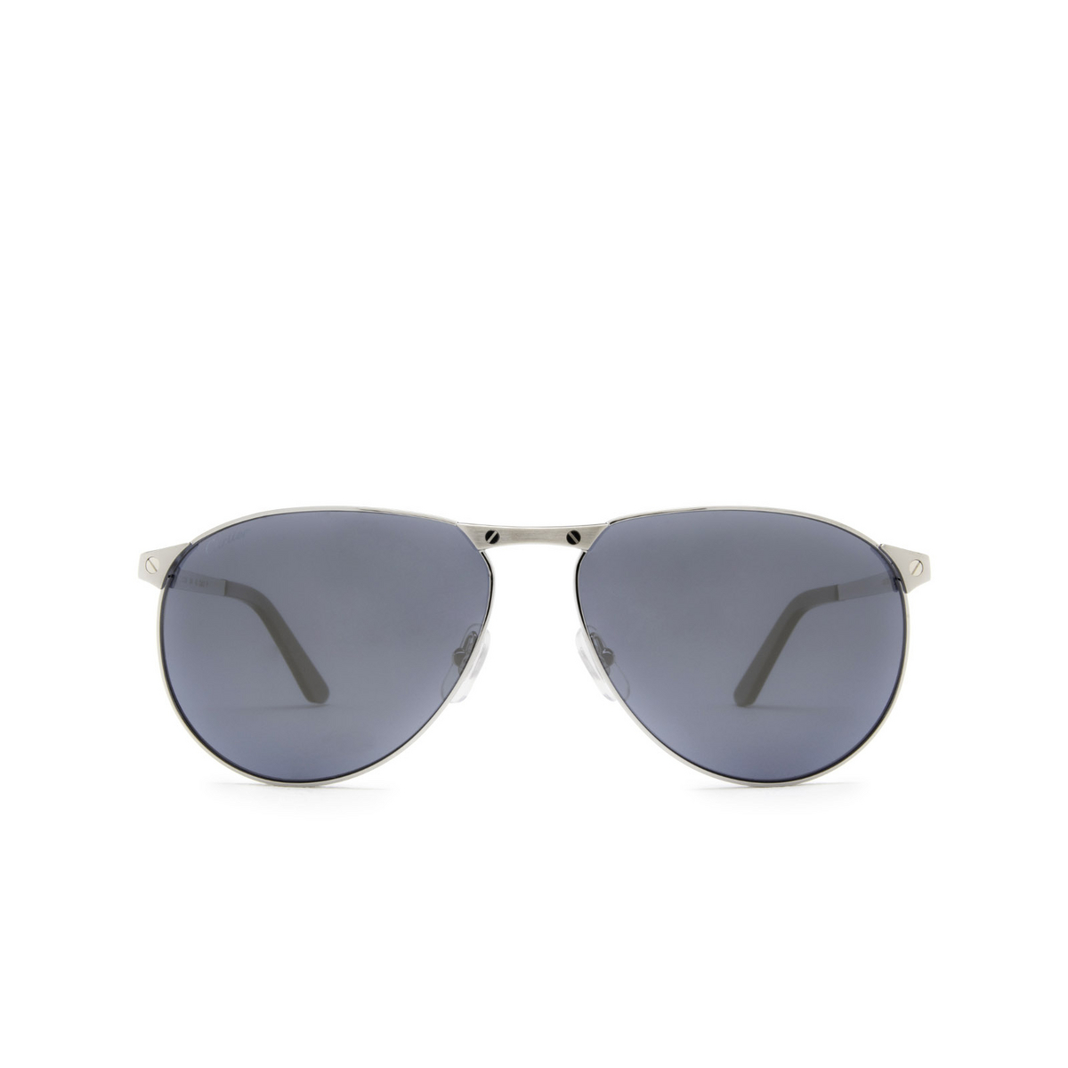 Cartier® Aviator Sunglasses: CT0323S color Ruthenium 004 - front view.