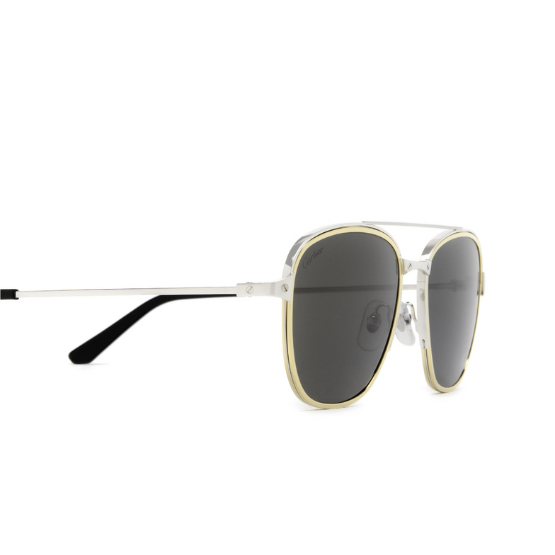 Cartier CT0326S Sunglasses 001 silver - 3/4