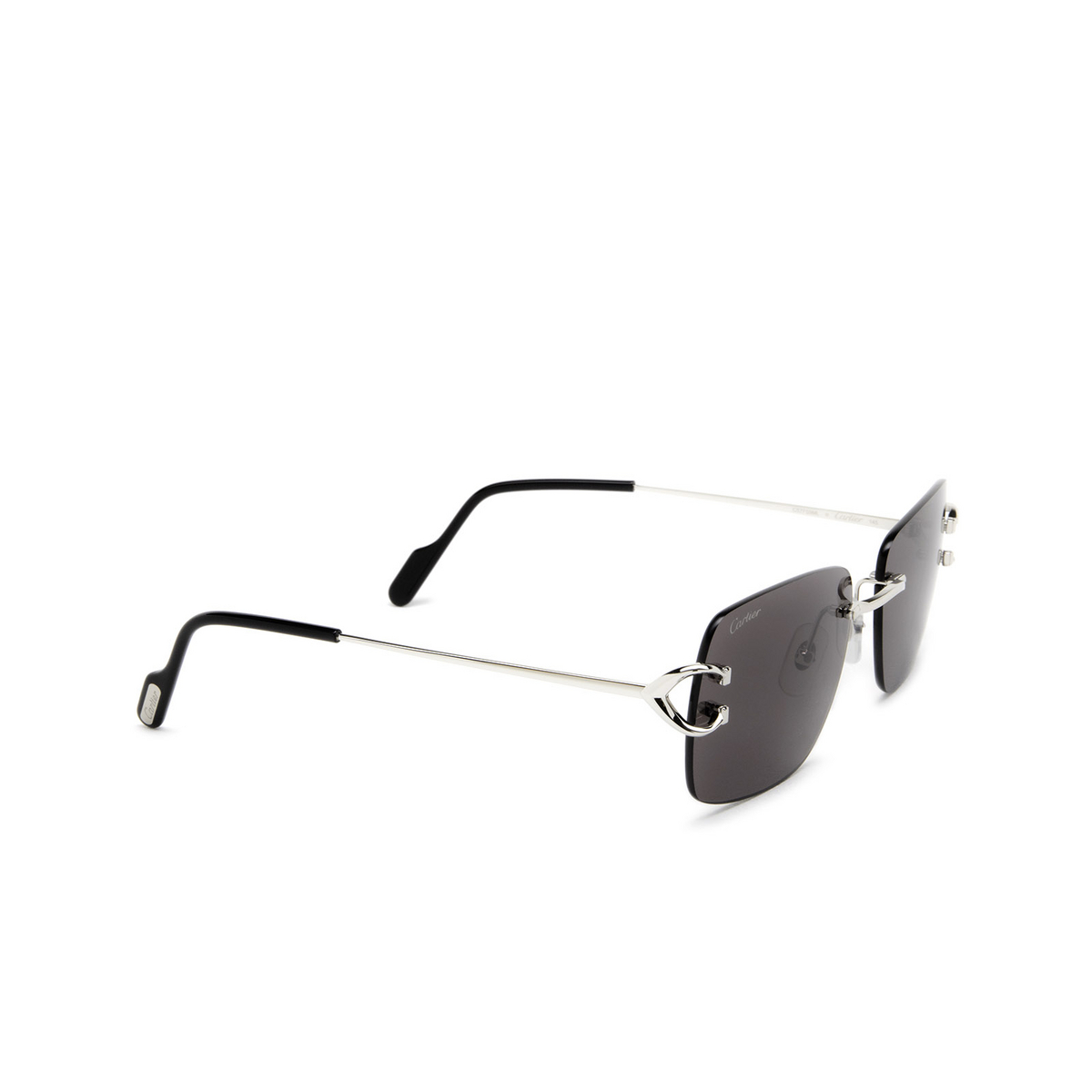 Cartier CT0330S Sunglasses 004 Silver - three-quarters view
