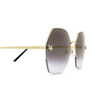 Occhiali da sole Cartier CT0332S 001 gold - anteprima prodotto 3/4
