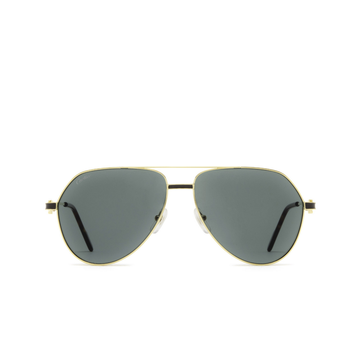 Cartier® Aviator Sunglasses: CT0334S color Gold 002 - front view.