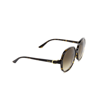 Cartier CT0350S Sonnenbrillen 002 havana - Dreiviertelansicht