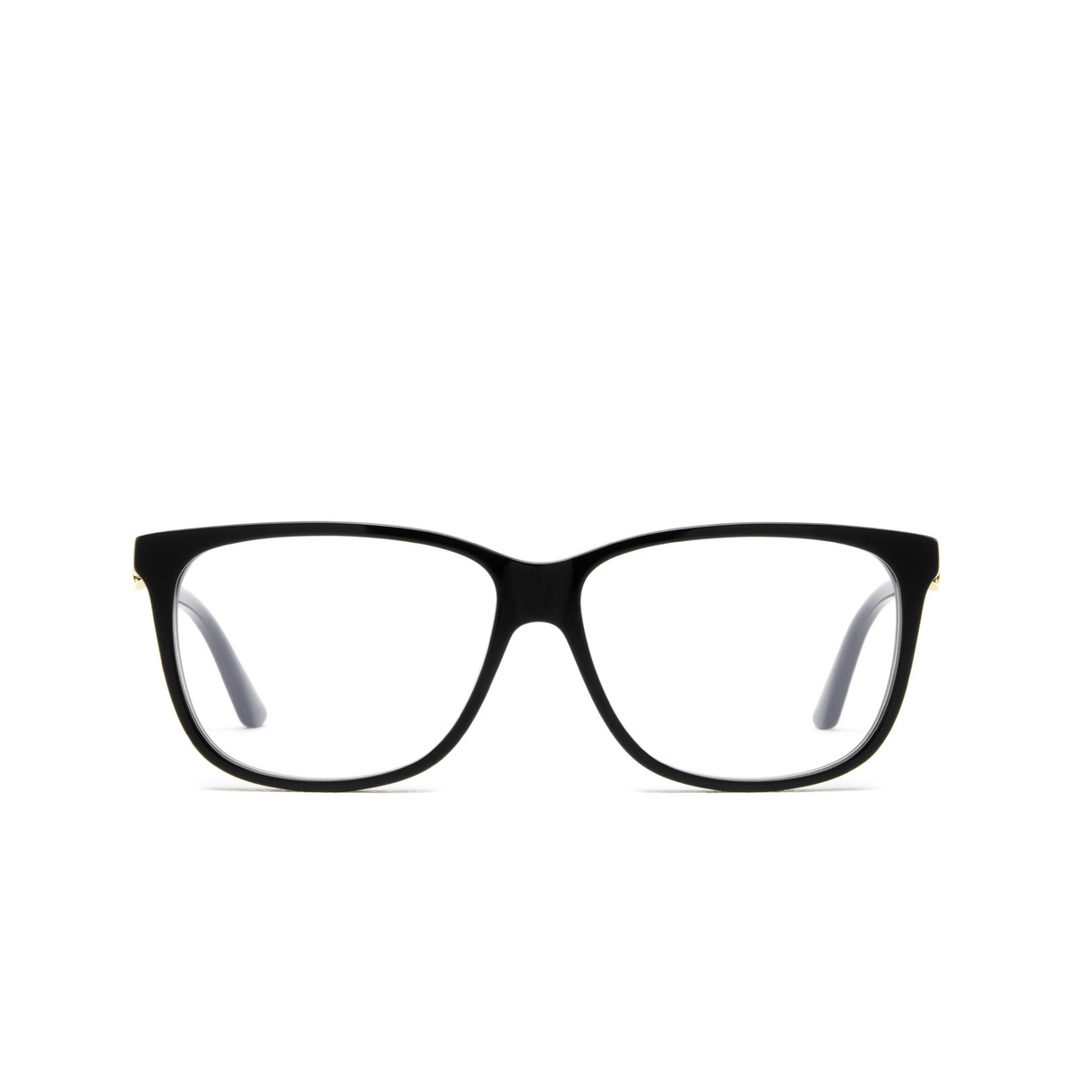 Cartier® Rectangle Eyeglasses: CT0351O color Black 001 - front view.