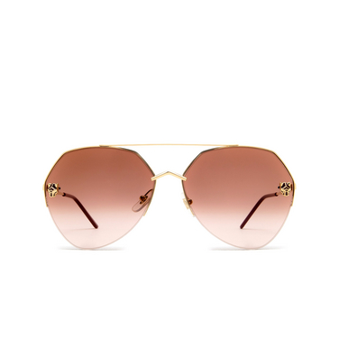 Lunettes de soleil Cartier CT0355S 003 gold - Vue de face