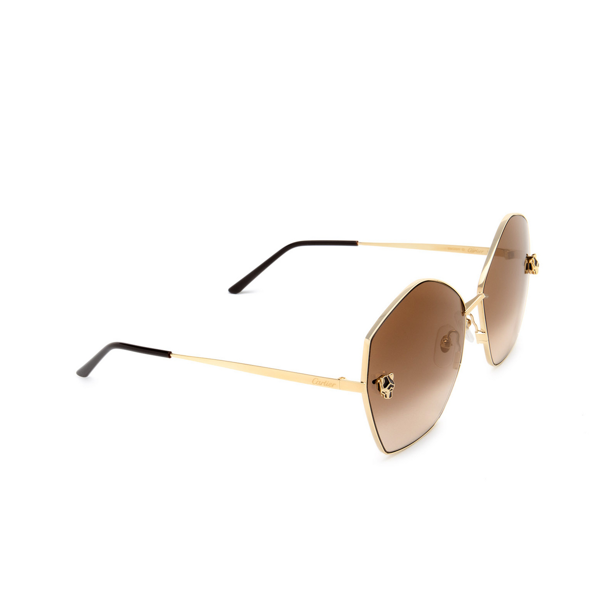 Cartier CT0356S Sunglasses 002 Gold - three-quarters view