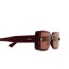 Gafas de sol Cartier CT0358S 004 burgundy - Miniatura del producto 3/4