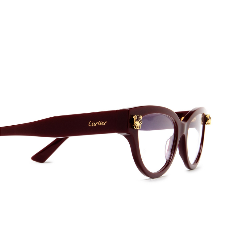 Cartier CT0372O Eyeglasses 003 burgundy - 3/4