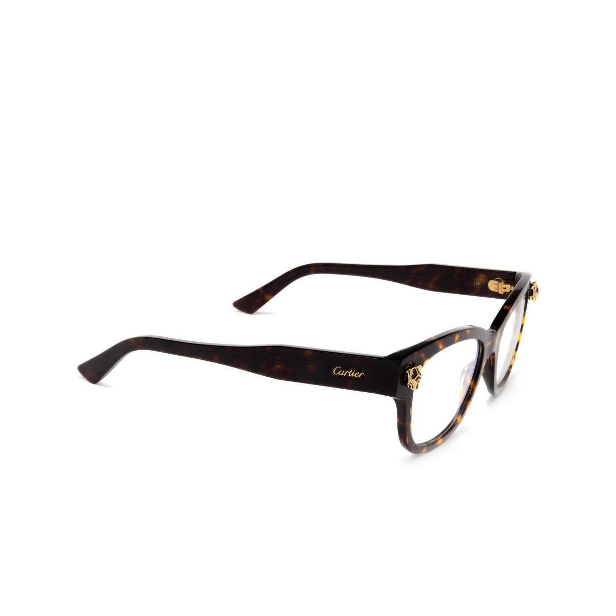 Cartier CT0373O Eyeglasses 002 Havana - three-quarters view