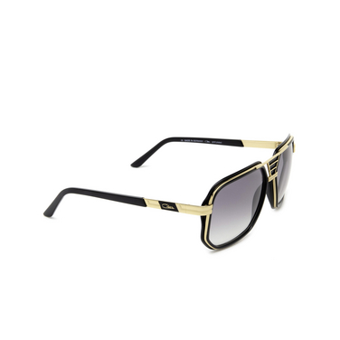 Cazal 666 Sunglasses 001 black - gold - three-quarters view