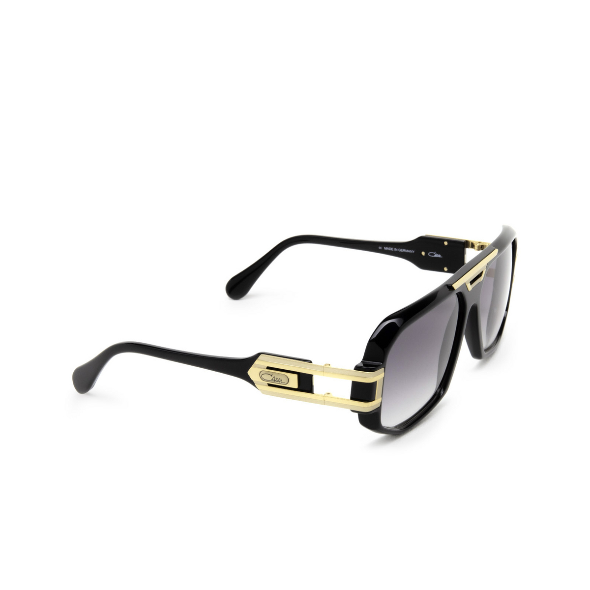 Cazal 675 Sunglasses 001 Black - Gold - three-quarters view