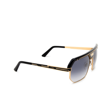 Cazal 676 Sunglasses 001 black - gold - three-quarters view