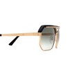 Cazal 676 Sunglasses 002 black - gold mat - product thumbnail 3/4