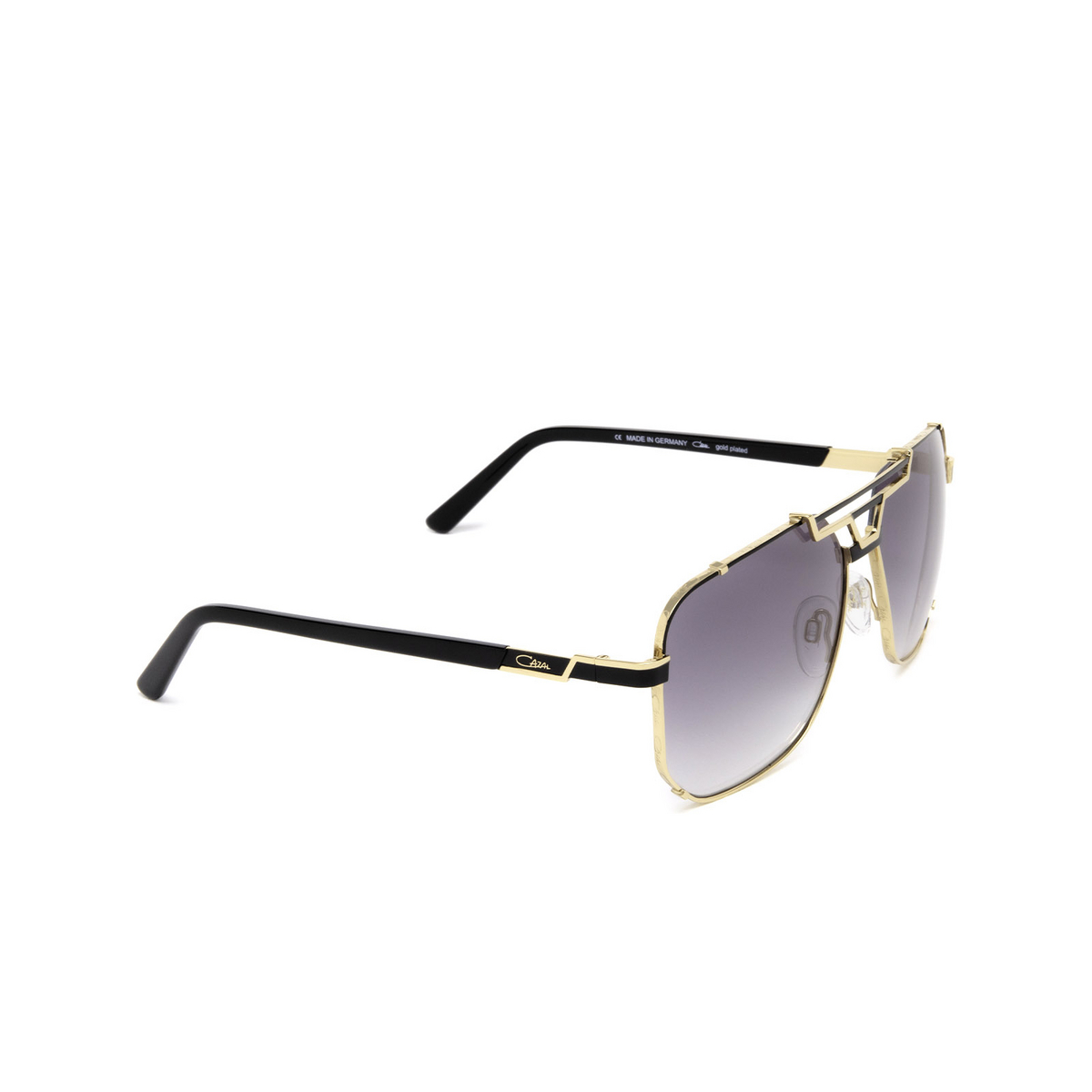 Cazal 9090 Sunglasses 001 Black - Gold - three-quarters view