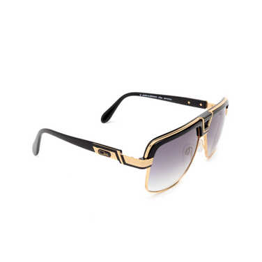 Cazal 991 Sunglasses 001 black - gold - three-quarters view