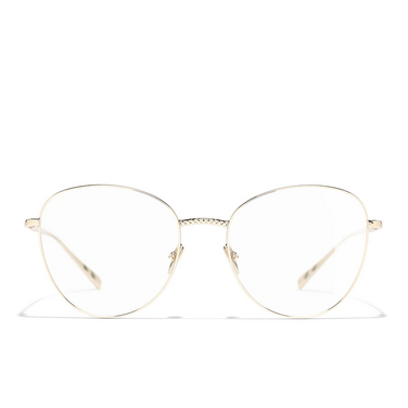 CHANEL round Eyeglasses C395 gold - front view