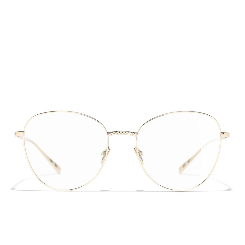CHANEL round Eyeglasses C395 gold