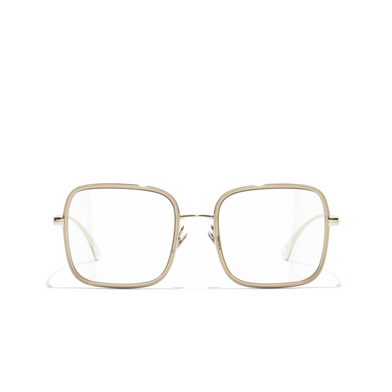 CHANEL square Eyeglasses C429B gold