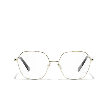 CHANEL round Eyeglasses C134 gold - front view