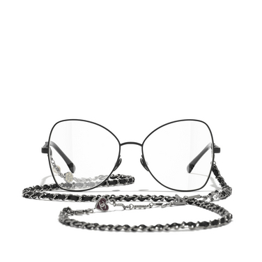 CHANEL butterfly Eyeglasses C101 black - front view