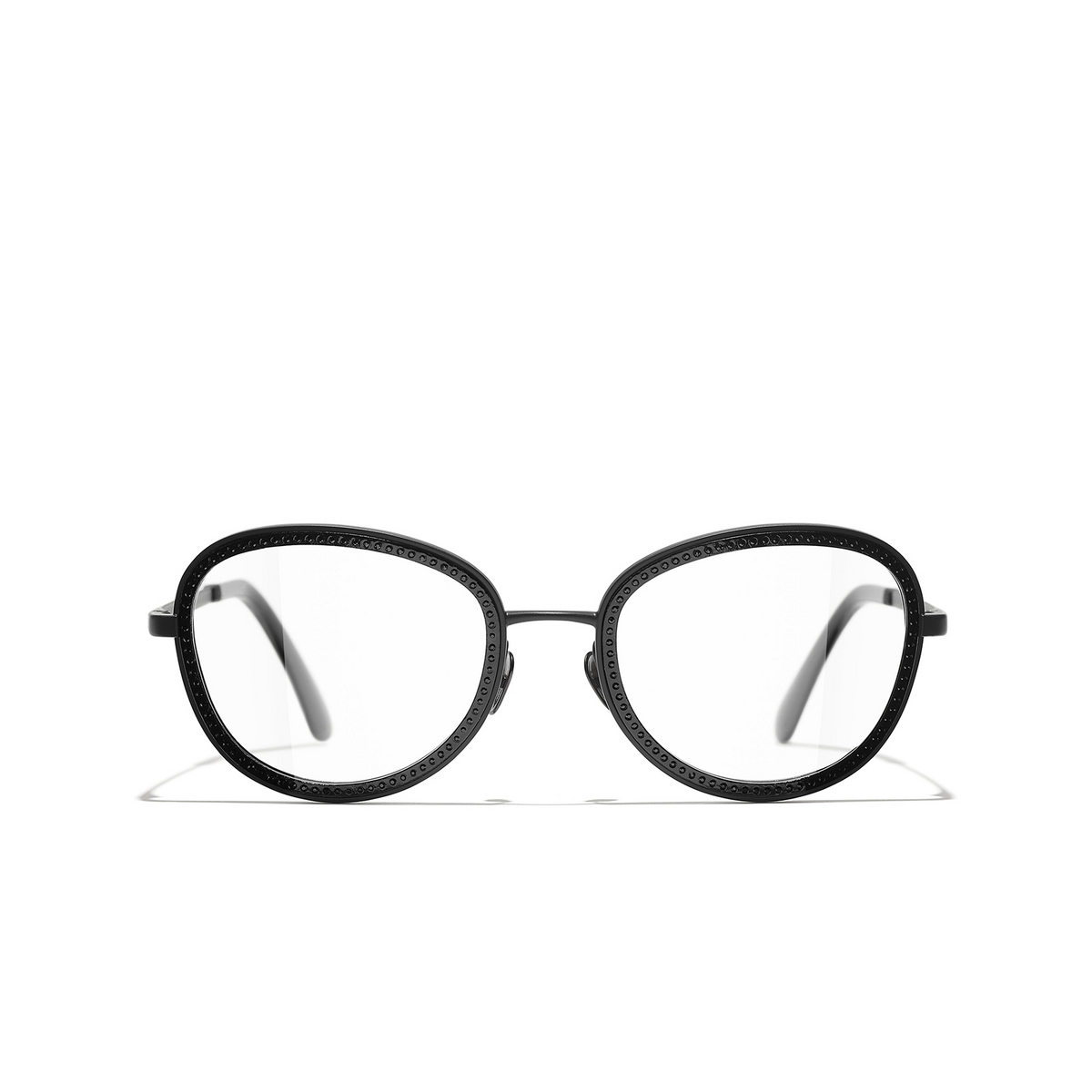 CHANEL pantos Eyeglasses C101 Black - front view