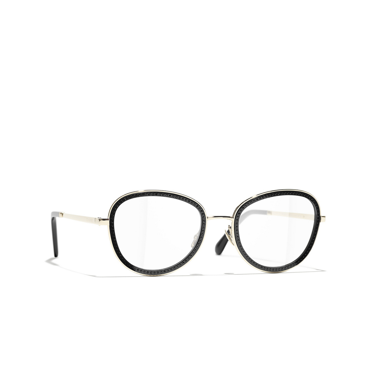CHANEL pantos Eyeglasses C395 Gold - three-quarters view