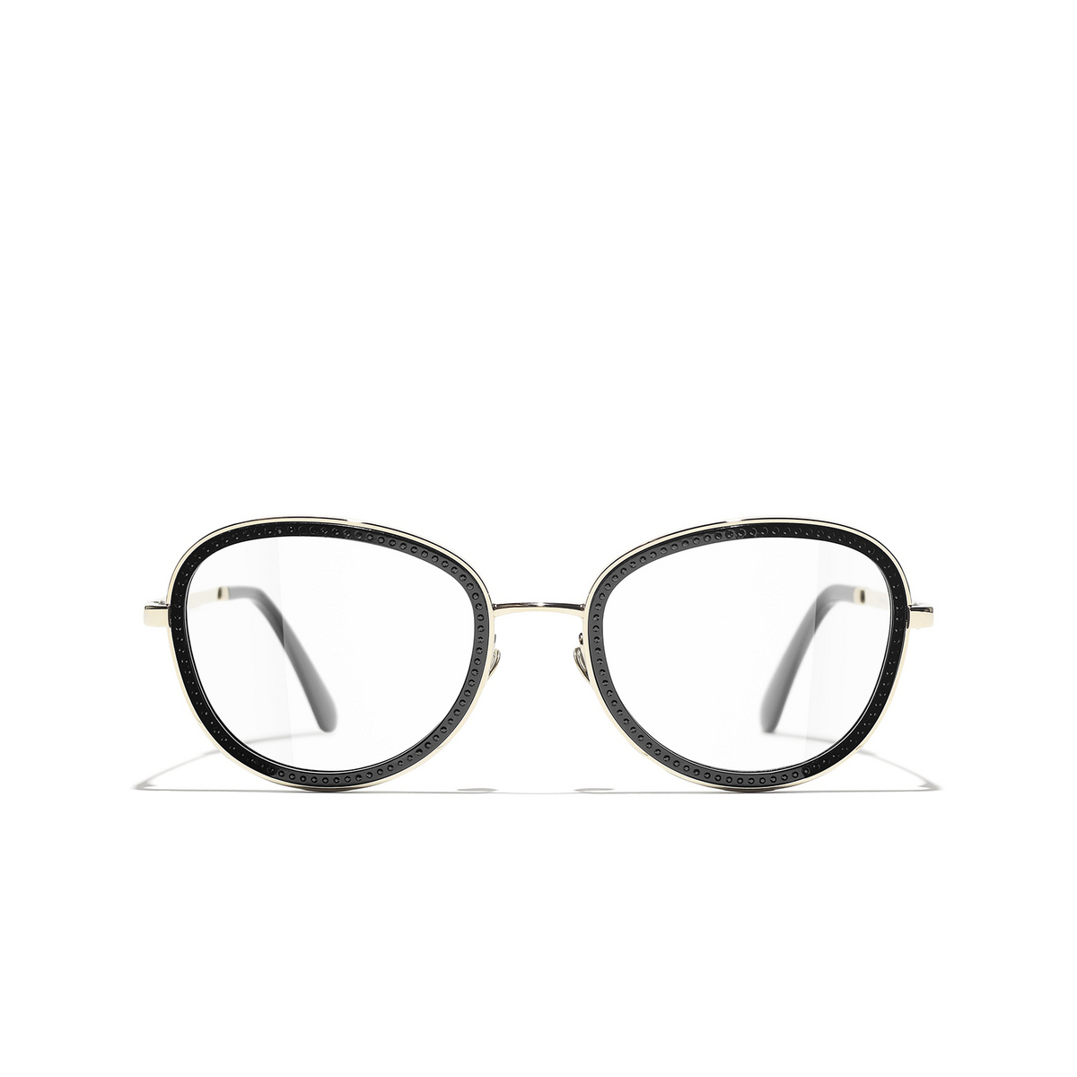 CHANEL pantos Eyeglasses C395 Gold - front view