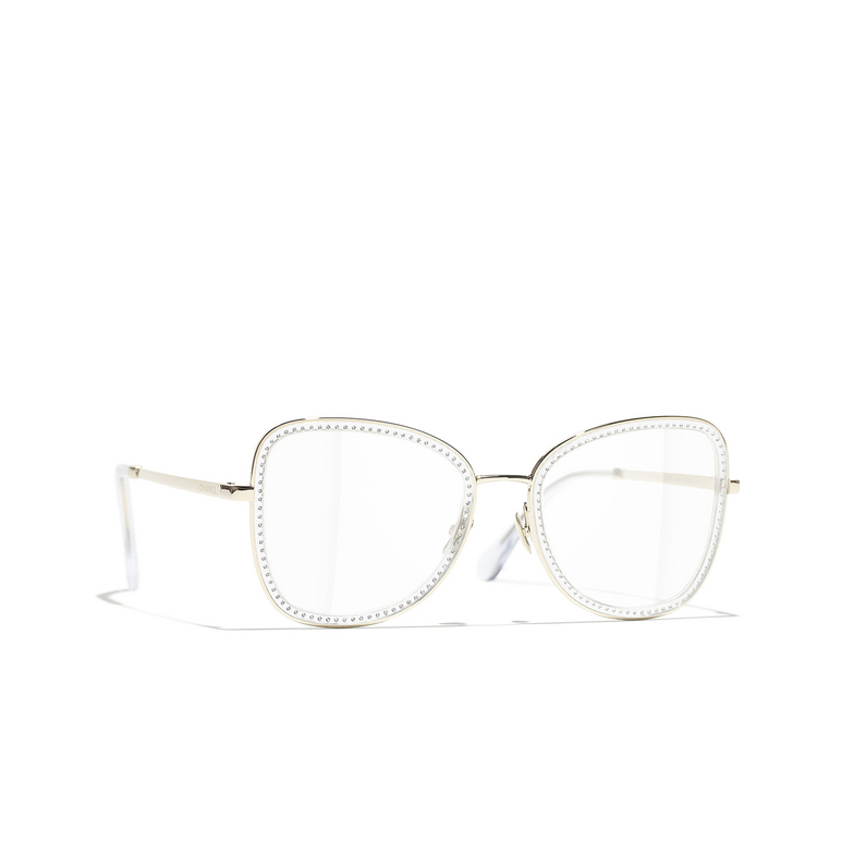 CHANEL square Eyeglasses C269 pale gold